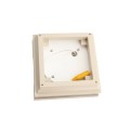 4" Sq. Neptune Low Voltage LED Lighted Vinyl Post Cap for Vinyl Fence and Railing (Warm White) Almond
