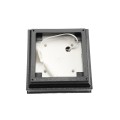 4" Sq. Neptune Low Voltage LED Lighted Vinyl Post Cap for Vinyl Fence and Railing (Cool White) Hammertone Black 