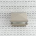 4" Sq. Neptune Low Voltage LED Lighted Vinyl Post Cap for Vinyl Fence and Railing (Warm White) Khaki