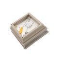 4" Sq. Neptune Low Voltage LED Lighted Vinyl Post Cap for Vinyl Fence and Railing (Warm White) Khaki