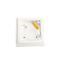4" Sq. Neptune Low Voltage LED Lighted Vinyl Post Cap for Vinyl Fence and Railing (Warm White) White