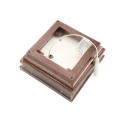 3.625" Sq. Cape May Low Voltage LED Lighted Vinyl Post Cap for Vinyl Fence and Railing (Cool White) Antique Copper