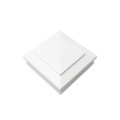 LMT 3.625" Sq. Cape May Low Voltage LED Lighted Vinyl Post Cap - White LMT-1486-LED-W-3K