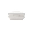 LMT 3.625" Sq. Cape May Low Voltage LED Lighted Vinyl Post Cap - White LMT-1486-LED-W-3K