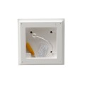 LMT 3.625" Sq. Cape May Low Voltage LED Lighted Vinyl Post Cap - White LMT-1486-LED-W-3K