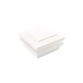 3.625" Sq. Cape May Low Voltage LED Lighted Vinyl Post Cap for Vinyl Fence and Railing (Cool White) White