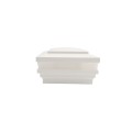 3.625" Sq. Cape May Low Voltage LED Lighted Vinyl Post Cap for Vinyl Fence and Railing (Cool White) White