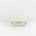 4" Sq. Cape May Low Voltage LED Lighted Vinyl Post Cap for Vinyl Fence and Railing (Warm White) Almond (simple6)