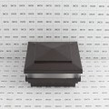 4" Sq. Cape May Low Voltage LED Lighted Vinyl Post Cap for Vinyl Fence and Railing (Cool White) Antique Brown