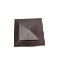 4" Sq. Cape May Low Voltage LED Lighted Vinyl Post Cap for Vinyl Fence and Railing (Cool White) Antique Brown