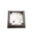 4" Sq. Cape May Low Voltage LED Lighted Vinyl Post Cap for Vinyl Fence and Railing (Cool White) Antique Brown