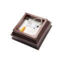 4" Sq. Cape May Low Voltage LED Lighted Vinyl Post Cap for Vinyl Fence and Railing (Warm White) Antique Copper (simple6)