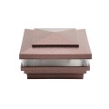 4" Sq. Cape May Low Voltage LED Lighted Vinyl Post Cap for Vinyl Fence and Railing (Warm White) Antique Copper (simple6)