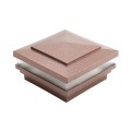 4" Sq. Cape May Low Voltage LED Lighted Vinyl Post Cap for Vinyl Fence and Railing (Warm White) Antique Copper (simple6)