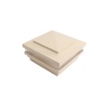 4" Sq. Cape May Low Voltage LED Lighted Vinyl Post Cap for Vinyl Fence and Railing (Warm White) Beige