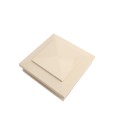 4" Sq. Cape May Low Voltage LED Lighted Vinyl Post Cap for Vinyl Fence and Railing (Warm White) Beige