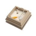4" x 4" Cape May Low Voltage (Warm White LED) Lighted Vinyl Post Cap - Khaki