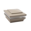 4" x 4" Cape May Low Voltage (Warm White LED) Lighted Vinyl Post Cap - Khaki