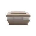 4" x 4" Cape May Low Voltage (Warm White LED) Lighted Vinyl Post Cap - Khaki