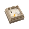 4" x 4" Cape May Low Voltage (Warm White LED) Lighted Vinyl Post Cap - Khaki