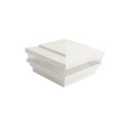 4" Sq. Cape May Low Voltage LED Lighted Vinyl Post Cap for Vinyl Fence and Railing (Cool White) White