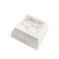 4" Sq. Cape May Low Voltage LED Lighted Vinyl Post Cap for Vinyl Fence and Railing (Cool White) White