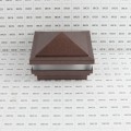 4" Sq. Haven Low Voltage LED Lighted Vinyl Post Cap for Vinyl Fence and Railing (Warm White) Antique Copper