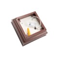 4" Sq. Haven Low Voltage LED Lighted Vinyl Post Cap for Vinyl Fence and Railing (Warm White) Antique Copper