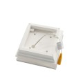 4" Sq. Haven Low Voltage LED Lighted Vinyl Post Cap for Vinyl Fence and Railing (Warm White) White