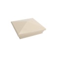 5X5 Neptune Style Vinyl Post Cap for Vinyl Fence and Railing (Almond)