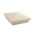5X5 Neptune Style Vinyl Post Cap for Vinyl Fence and Railing (Beige) (simple6)