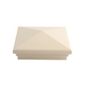 5X5 Neptune Style Vinyl Post Cap for Vinyl Fence and Railing (Beige) (simple6)