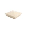 5X5 Neptune Style Vinyl Post Cap for Vinyl Fence and Railing (Beige)
