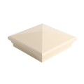 5X5 Neptune Style Vinyl Post Cap for Vinyl Fence and Railing (Beige) (simple6)