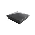 5X5 Neptune Style Vinyl Post Cap for Vinyl Fence and Railing (Hammertone Black)