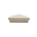 5X5 Neptune Style Vinyl Post Cap for Vinyl Fence and Railing (Khaki)