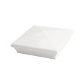 5X5 Neptune Style Vinyl Post Cap for Vinyl Fence and Railing (White) (simple_unboxed)