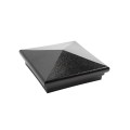 5.625" Neptune Style Vinyl Post Cap for Vinyl Fence and Railing (Hammertone Black) 