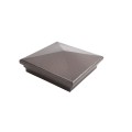 6X6 Neptune Style Vinyl Post Cap for Vinyl Fence and Railing (Antique Brown)