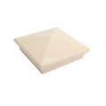 6X6 Neptune Style Vinyl Post Cap for Vinyl Fence and Railing (Beige)
