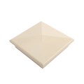 6X6 Neptune Style Vinyl Post Cap for Vinyl Fence and Railing (Beige)