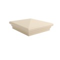 6X6 Neptune Style Vinyl Post Cap for Vinyl Fence and Railing (Beige)