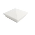 6X6 Neptune Style Vinyl Post Cap for Vinyl Fence and Railing (White)