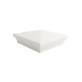 6X6 Neptune Style Vinyl Post Cap for Vinyl Fence and Railing (White)