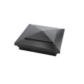 5X5 Cape May Style Vinyl Post Cap for Vinyl Fence and Railing (Hammertone Black)