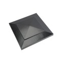 5X5 Cape May Style Vinyl Post Cap for Vinyl Fence and Railing (Hammertone Black)