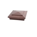 5.625" Cape May Style Vinyl Post Cap for Vinyl Fence and Railing (Antique Copper)