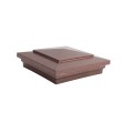 5.625" Cape May Style Vinyl Post Cap for Vinyl Fence and Railing (Antique Copper)