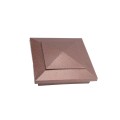 5.625" Cape May Style Vinyl Post Cap for Vinyl Fence and Railing (Antique Copper)