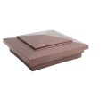5.625" Cape May Style Vinyl Post Cap for Vinyl Fence and Railing (Antique Copper)